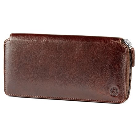 California Accordion Brown Leather Wallet for Men - Wallets