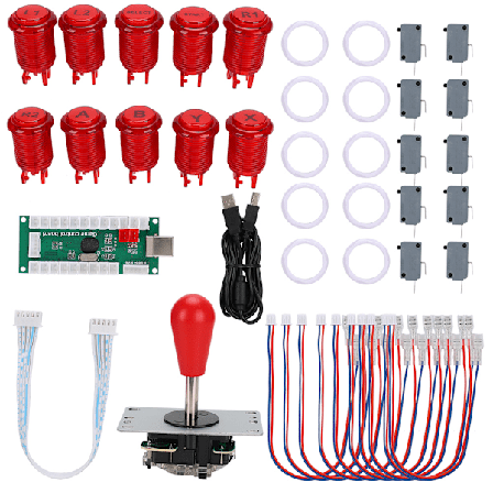 CY-822C DIY Arcade Game US Knapper Joystick Rocker Controller Kit Uten Lys for Rapsberry Pi/PCRed