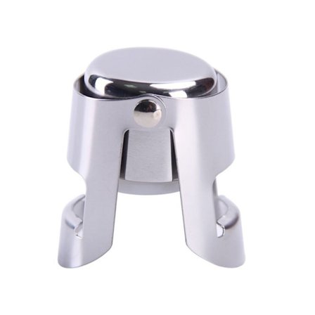 Korte sektions champagnepropper, rustfrit stål vinflaskeprop sæt, genanvendelig champagneprop til at holde vin