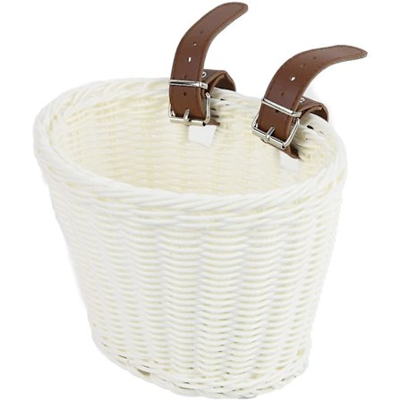 Lasten pyöräkori Käsin kudottu pyöräilykori Muovinen tavarakori