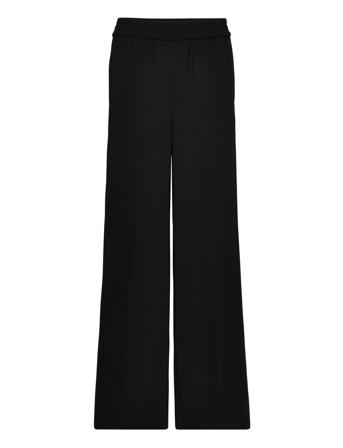 Structure Twill Elastic Pant Bottoms Trousers Wide Leg Black Calvin Klein