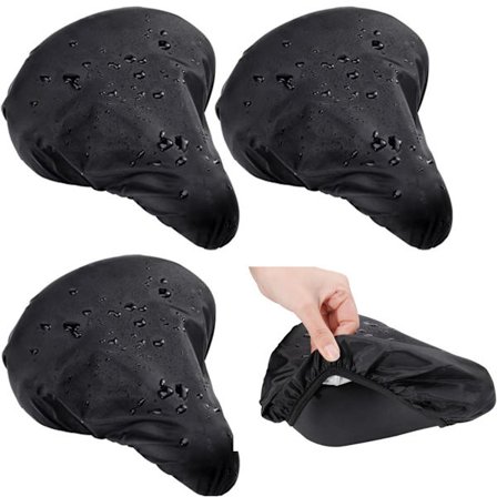 Sadelovertræk Pakke med 4 Vandtæt og Støvtæt Med Regnslag Nem Installation Regn- og Støvtæt Vandtæt Sadelovertræk til Alle Sadler Sort