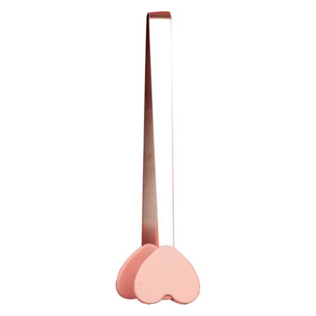 Silikone Mini Tang Hjerteform Pink Servering Madlavning Tang til Børn Mad Appetizers Isterninger Frugter Sukker