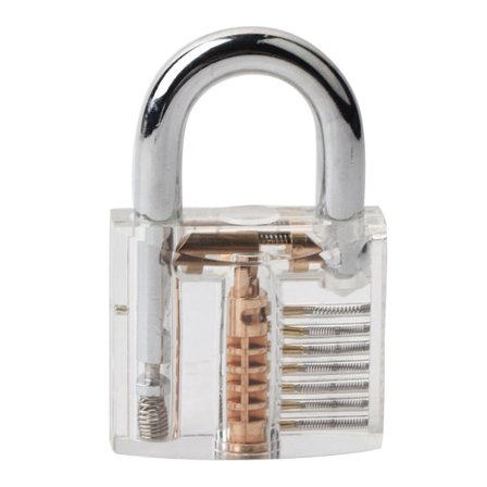Lukkosarja poimi läpinäkyvä harjoituslukko avaimenpoistolla KLB