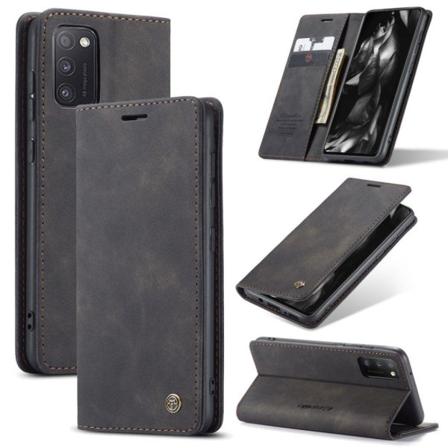 Caseme Samsung Galaxy A41 Wallet Retro (svart) Svart