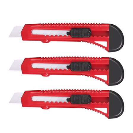 3 st Universal Kniv Infällbar Kartongkniv för Kartonger och Lådor