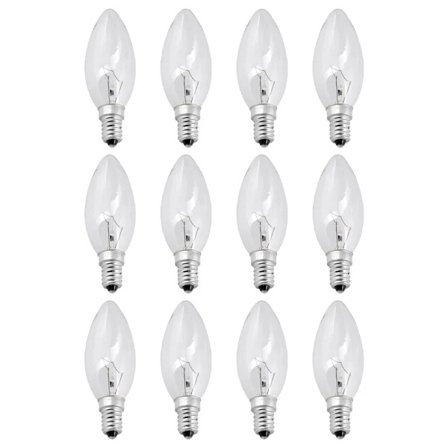 12x Ljuskilde 40W E14 Klar Hvit Klassisk Glødelampe STOL-FM-