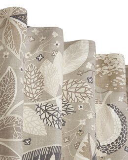 Kappakangas painetulla kuviolla A & E beige