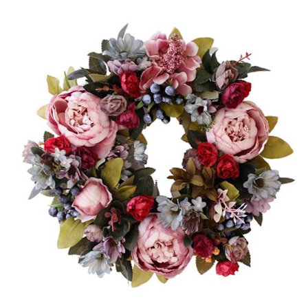 Krans forårskrans, forårskrans til hoveddøren, farverig