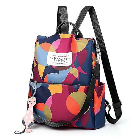 Rygsæk, dame Anti-tyveri Rygsæk Multifunktionel Rejsetasker-trykt