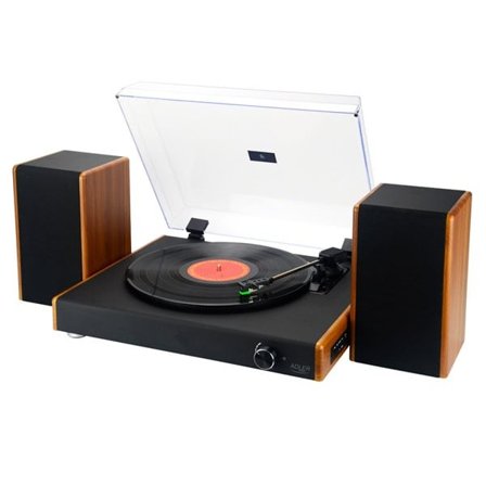 Pladespiller med USB, Bluetooth og kraftige stereohøjttalere