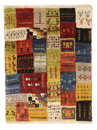 Tapis Gabbeh 65X84 Marron/Noir (Laine, )