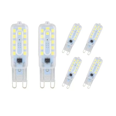 10-pack 5W G9 3000K LED-lampor med klart skydd G9 5W-max