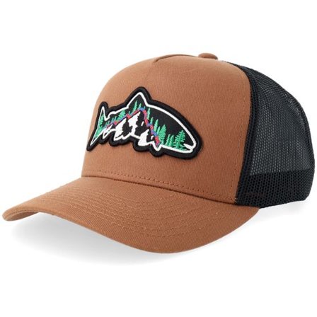 Skillfish - Brun trucker Keps - Kids Trout Mountain 3d Caramel/Black A-frame Trucker @ Hatstore