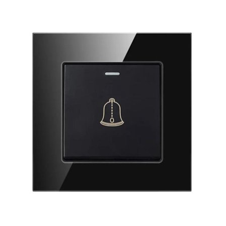 Herdet glasspanel dørklokke vegg dørklokke bryter trykknapp 2