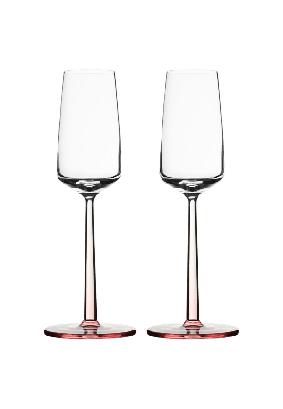 Iittala Essence champagneglas 21 cl ros 2-pack Glas Rosa