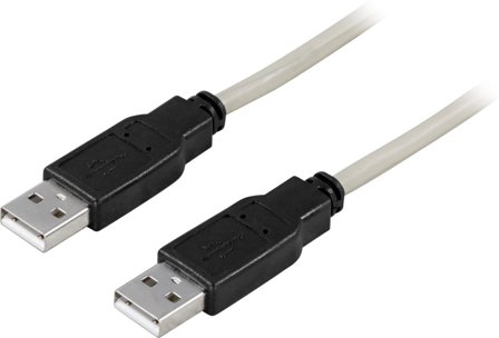 Deltaco USB-cable 2m Black/Grey