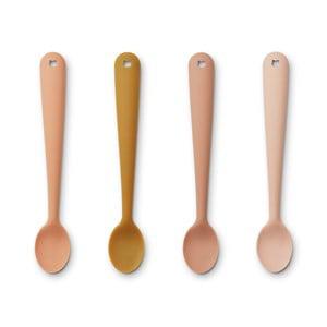 Liewood 4-Pack Tuscany Rose Multi Mix Siv Spoons One Size - Tableware - One size - Pink - Junge