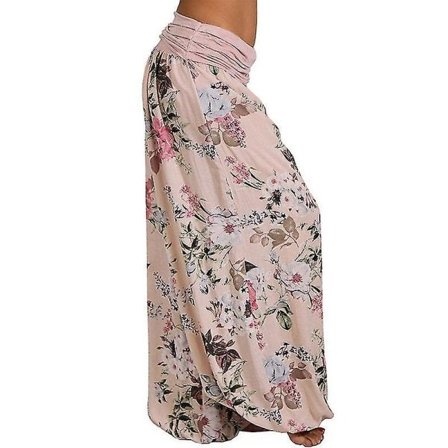 Dame Yoga Bukser Løse Boho Casual Harem Bukser Pink XL