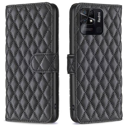 SKALO Xiaomi Redmi 10C BINFEN COLOR Quiltet Pung - Sort Black