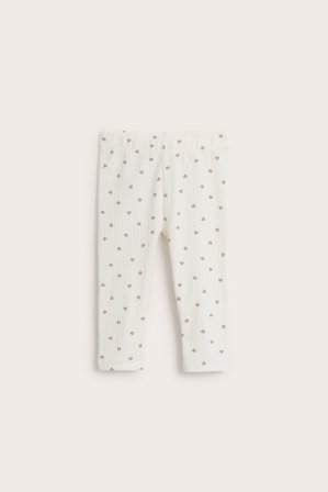 Kappahl | Leggings med hjerter | Beige