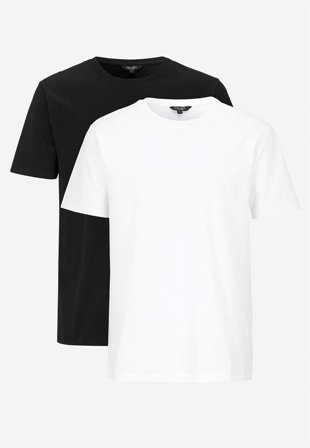 Cellbes of Sweden - Klassisk t-shirt 2-pack i sort + hvid til herrer i størrelse M
