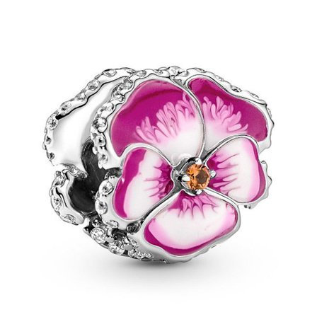 Berlock - PANDORA - Rosa pensé - Silver - Rosa - Kvinna