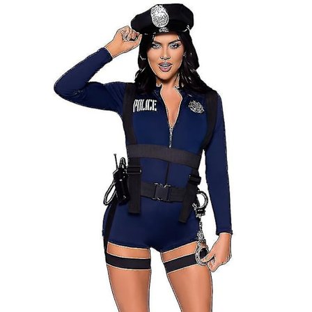Voksen Kvinders Sexy Politibetjent Kostume, Lieutenant Ivana Misbehave Halloween Kostume
