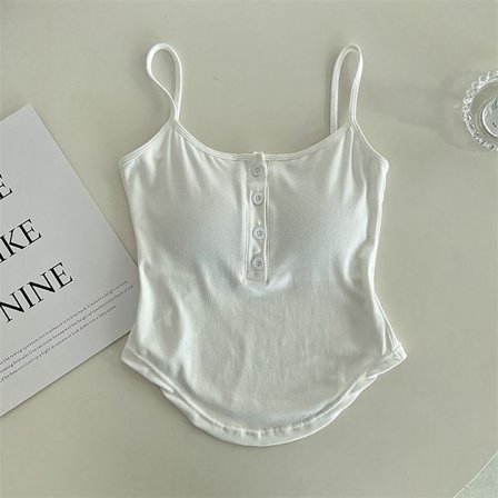 Strappy Tank Tops Hottie Sling WHITE