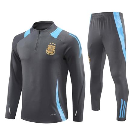 2425 Argentina Fotball Langarmet Oppvarmingsdrakt Treningsuniform Dark gray 2XL