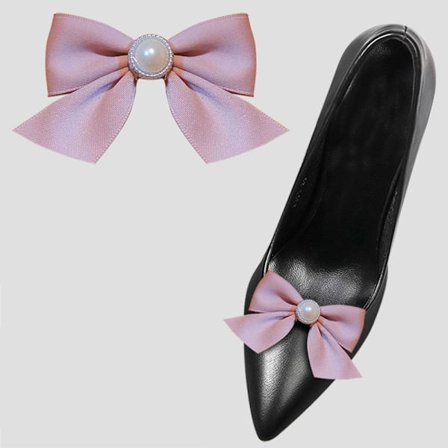 2stk Sko Clip Charm Spænde PINK