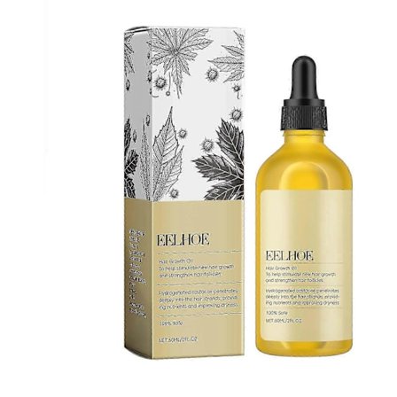 EELHOE ricin tjock hår eterisk olja, reparerar hårbotten, torrt och skadat tjockt hår, återfuktande och slätt hår