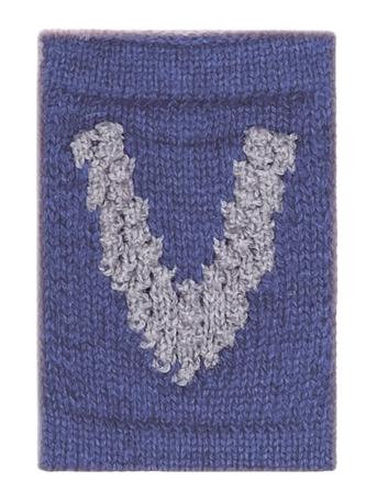 Knitted Letter V, Blue Home Kids Decor Decoration Accessories-details Blue Smallstuff