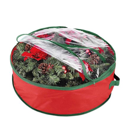 Oppbevaringspose for julekrans, Bærbar Oppbevaringsbeholder for Kunstige Kranser