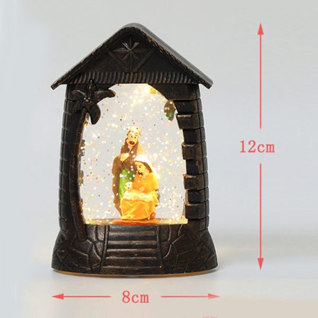 Dekorativt utsmyckning i plast med lykta och vatten Religiös Jesus eller vinkeltyp Anti-fall Hållbar för vardagsrummet