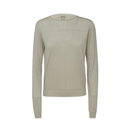 Rick Owens, Round-neck Knitwear Beige, Dames, Maat:S