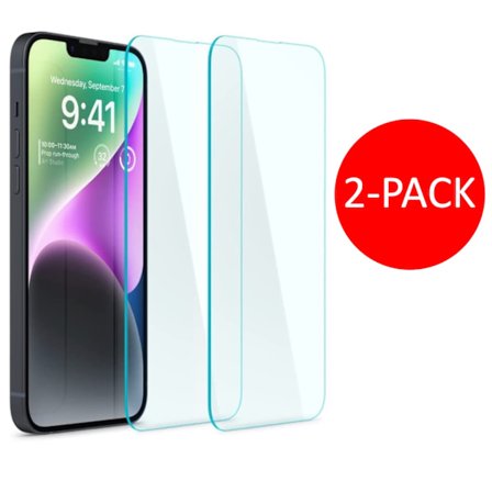 2-pak iPhone 14 Skærmbeskytter Hærdet Glas Premium