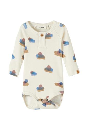 Nbmgeo Ls Slim Body Aug Lil Bodies Long-sleeved Creme Lil'Atelier*Betinget Tilbud
