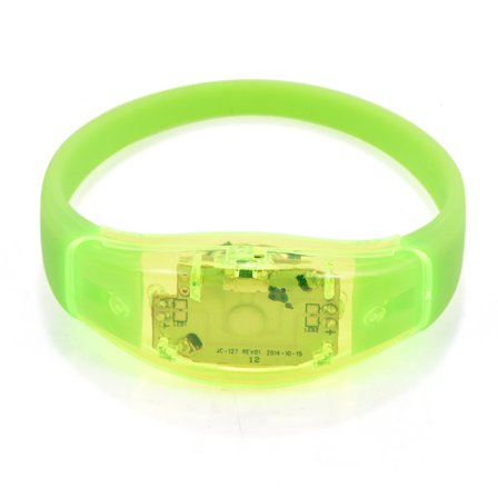 8 Värillinen Välkkyvä LED-Valo Party Konsertti Show Silikoniranneke Ranneke (Vihreä)