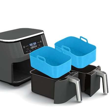 2 stk. Gjenbrukbare silikonformer for airfryer til DZ201 Foodi 8QT-kompatibelt tilbehør
