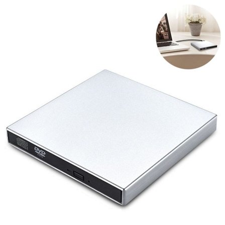 Ulkoinen IC-DVD-asema USB 2.0 - monikäyttöinen DVD/CD-poltin harmaalle