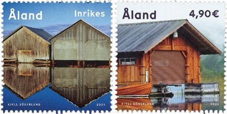 Åland - Bådhuse - Postfrisk sæt 2v