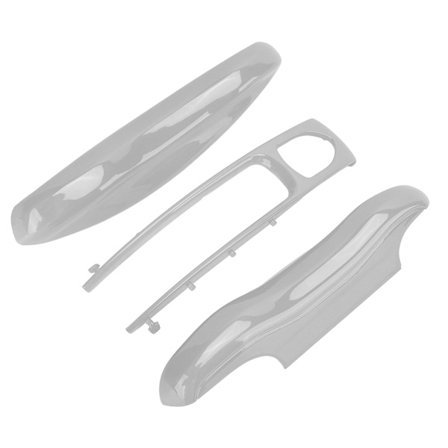 Bil Fjernbetjening Nøgle Beskyttelsescover 3 Dele Udskiftning til Porsche Cayenne Panamera 911 Taycan Grå