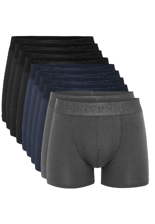Resteröds Bambu, Boxers, 10-pack, Svart Kalsonger Herr Flerfärgad XXL