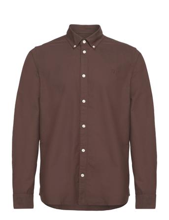 Kristian Oxford Shirt Skjorte Uformell Brun Les Deux*Betinget Tilbud