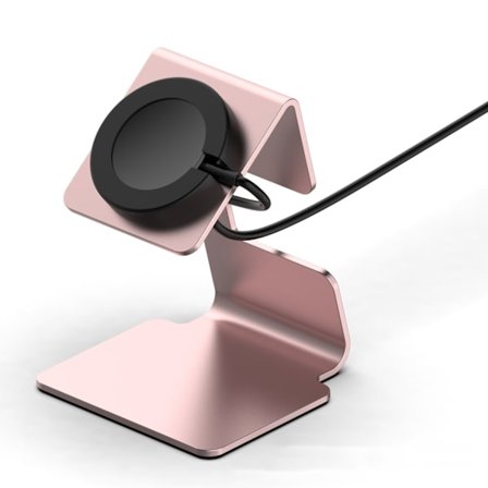 För Samsung Galaxy Watch 3/4-hållare Bas Dockstativ Laddningstrådlös laddare Rosa