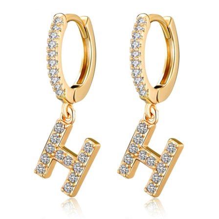 Hoopörhängen för kvinnor flickor 18K guldpläterad Dain