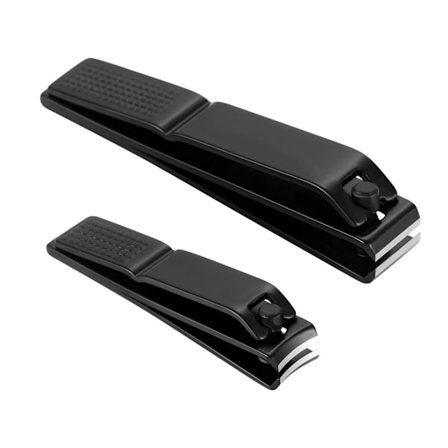 Negle- og tåneglsætsæt, negleklippere til tykke indgroede negle, ultraskarpe negle- og tåneglklippere i sort.