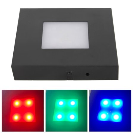 Fargerik lysbase med flere moduser, lysende LED-lampe, displayplate for 3D-krystallglasskunst