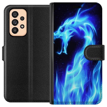Kompatibelt Lommeboketui til Samsung Galaxy A53 5G Eldløve av blå energi og mørke
